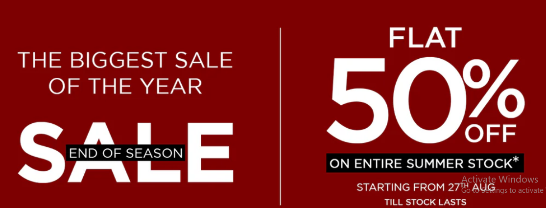 END OF SEASON SALE 